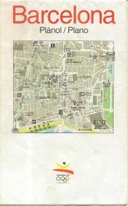 Mapa Barcelony z r. 1992 1/26 000