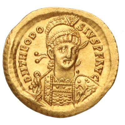 Zlatý Solidus | Řím | Theodosius II. | 402 - 450 n.l.