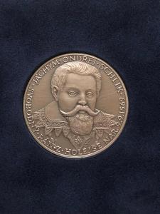 Pamětní medaile Jáchym Ondřej Schlik Tombak stříbřený s krabičkou