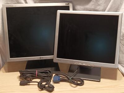 LCD monitor 19" + ZDARMA LCD monitor 17" -oba zachovalé a zcela funkč.