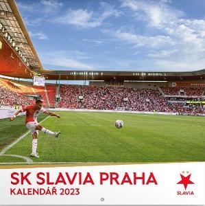 Poznámkový kalendář SK Slavia Praha 2023, 30 × 30 cm
