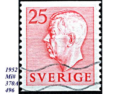 Švédsko 1952, král Gustav  VI., Adolf