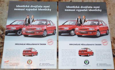 ŠKODA FELICIA PŘÍSLUŠENSTVÍ- DOBOVÝ REKLAMNÍ PLAKÁT A4 Z MAGAZÍNU 1996