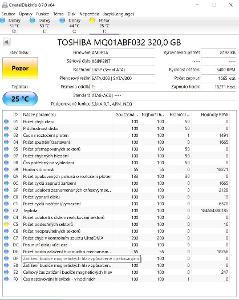 HDD Toshiba 320 GB 2,5"
