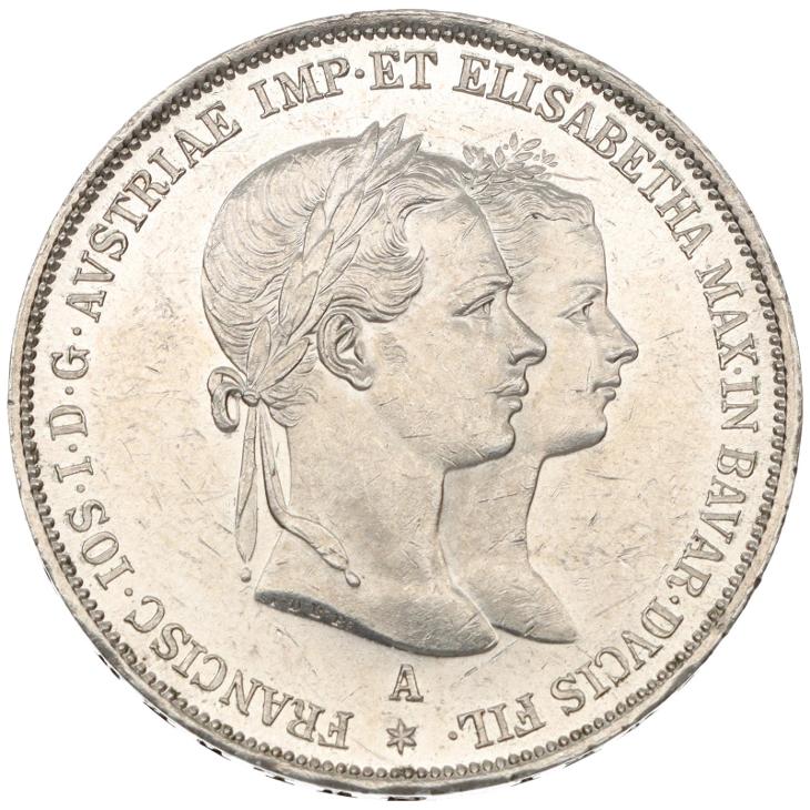 Svatební Tolar ( 2 Zlatník) 1854 | František Josef I. | (1848 - 1916) - Numismatika