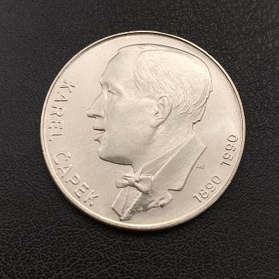 🌶 Stříbrná mince 100 Kčs Karel Čapek 1990