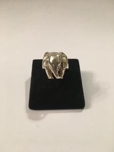 Stříbrný prsten SLON, Ag 925/7,83 g, velikost 59-60
