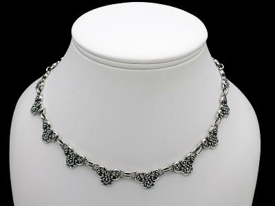 Stříbrný secesní kolier/ náhrdelník- 36g