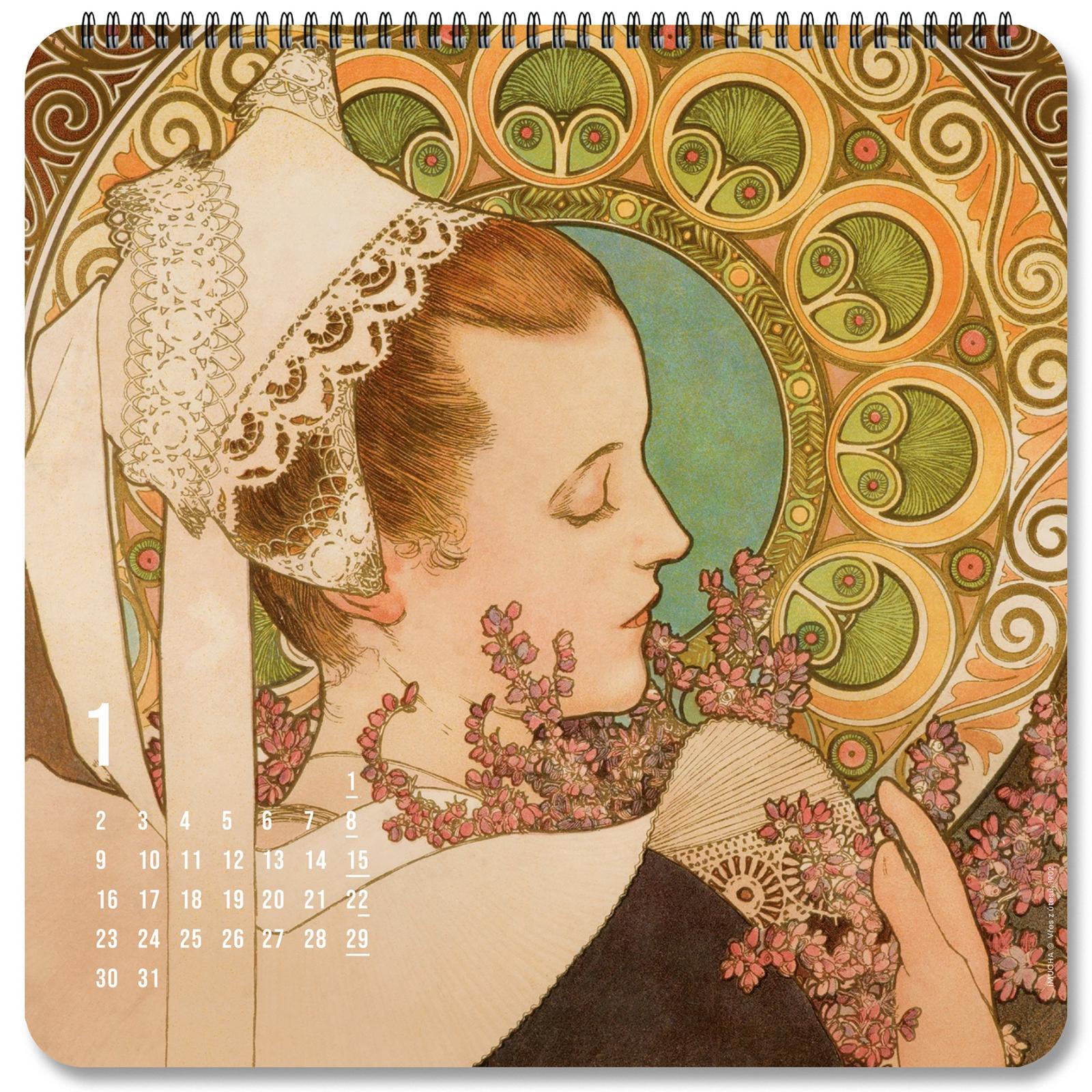 ! ! ! Velký nástěnný kalendář Alfons MUCHA ! ! ! - Starožitnosti a umění