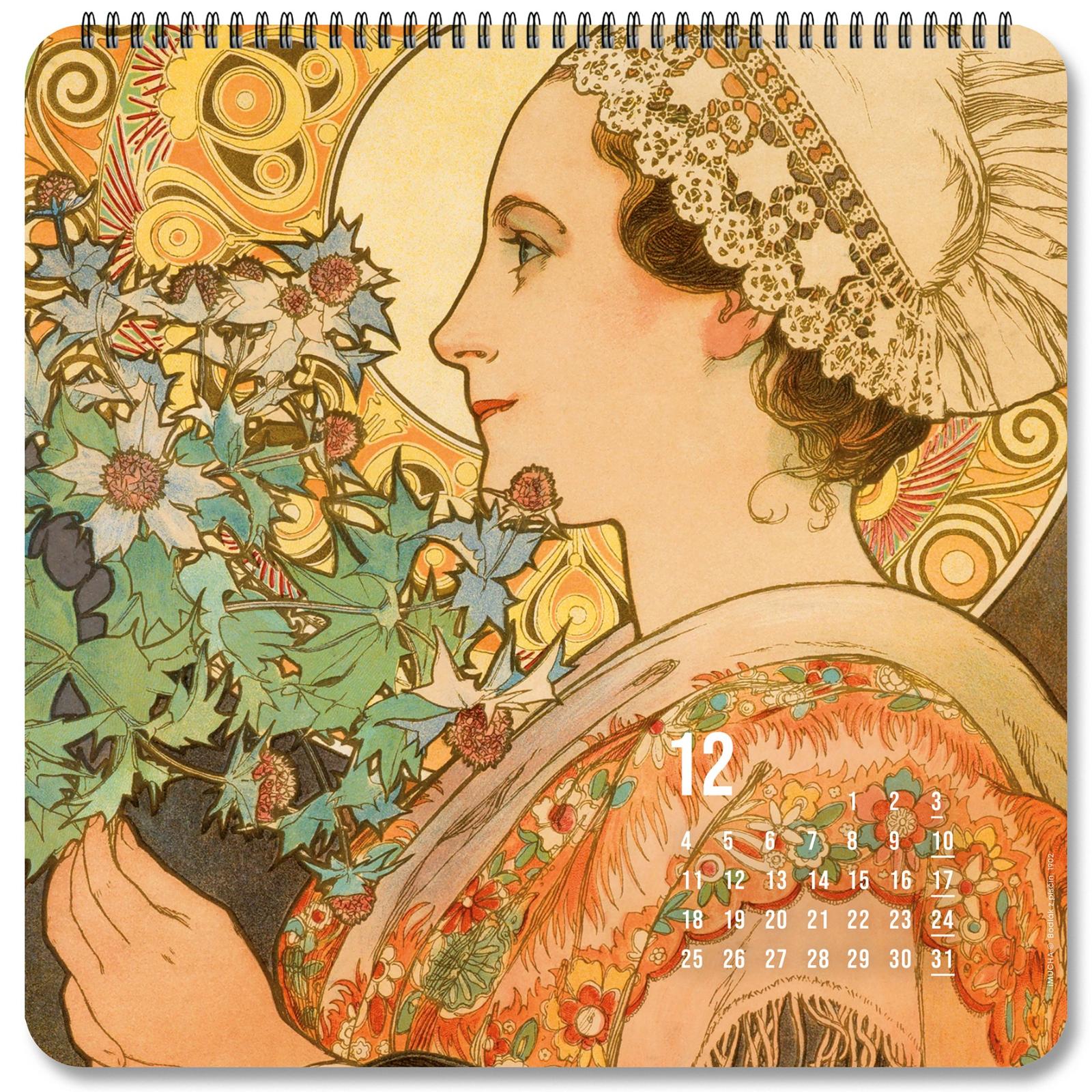 ! ! ! Velký nástěnný kalendář Alfons MUCHA ! ! ! - Starožitnosti a umění