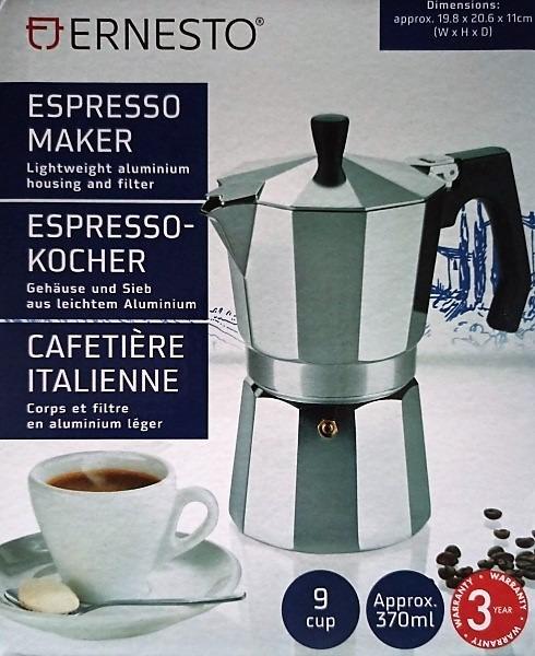 ERNESTO Konvička na espresso Pressione 370 ml, hliník - Malé elektrospotřebiče