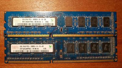 RAM 4GB (2x 2GB KIT) DDR3 1333 MHz - PC3-10600U pro PC, Hynix