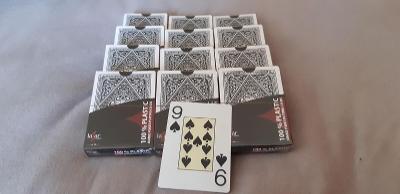 Pokerové karty Lazar Jumbo Plastic Black 2 Index 12ks,cena za kus 99,-