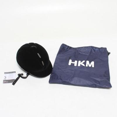 Jezdecká helma HKM černá semišová