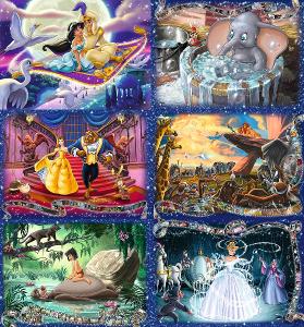 Puzzle Ravensburger Disney kolekce 1000 dílků - sada 6 kusů 