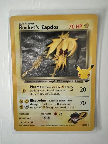 Rockets Zapdos Pokémon Celebrations Aukro 