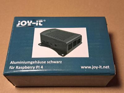 Hliníková krabička pro Raspberry Pi 4B + držák, černá