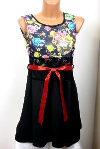 Nové pestré šaty se zvonovou sukní vel: S