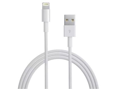 Bílý datový a nabíjecí kabel USB Lightning 2m pro iPhone 13/12/11/7/SE