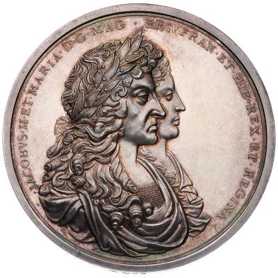 Ag Medaile Jakub II a Marie | 1687 (1971)