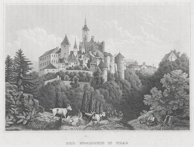 Praha Hrad, Meyer, oceloryt, 1850