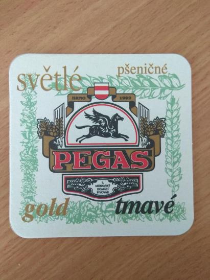 PEGAS pivní tácek - 1. Moravský domácí pivovar Brno - Pivo a související předměty