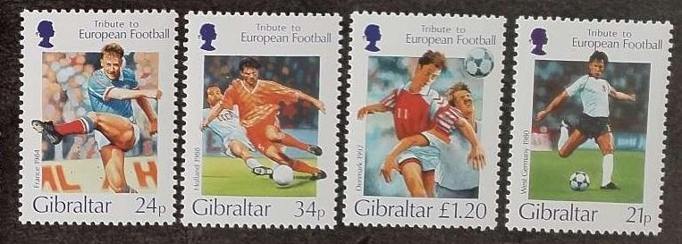 Gibraltár 1996 7€ Futbalové majstrovstvá Anglicko, Šport a hry - Známky