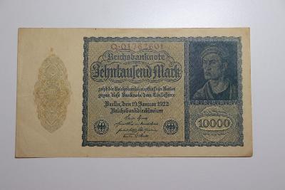 Německo, 10000 mark 1922 série Q