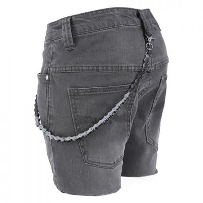 Řetěz ozdoba kalhoty i na peněženku MOTO - kovový černý
