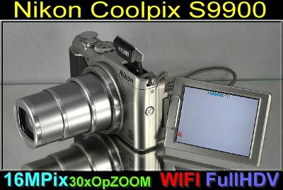 💥 Nikon Coolpix S9900 **16 MP*30x Op.ZOOM*Full HDV*Wi-Fi*Brašna*TOP👍