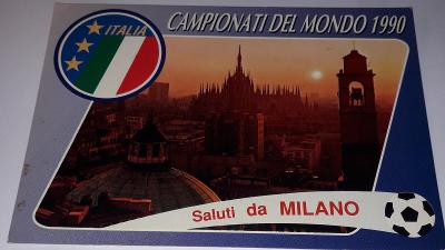 pohlednice campionati del mondo 1990 Saluti da Milano