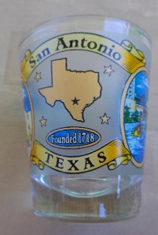 sběratelská sklenička - TEXAS San Antonio - výška 6 cm -  4 cl