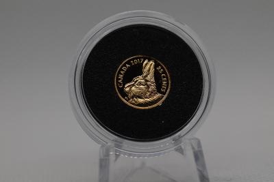 Pamětní zlatá mince Arktický zajíc (Kanada, 25 centů)
