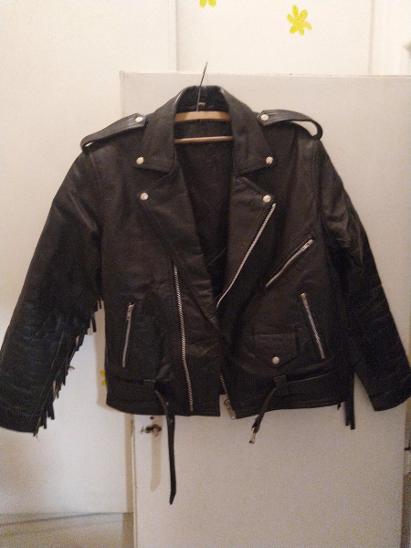 Pánská kožená bunda s třásněmi na motorku - Náhradní díly a příslušenství pro motocykly