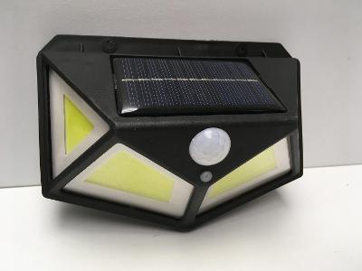 LED svetlo COB s akumulátorom a fotovoltaickým panelom, svieti ZADARMO