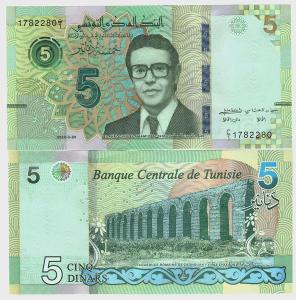 Tunisko 5 Dinars 20.3.2022﻿ (C/1﻿) UNC  