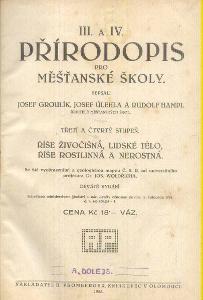 PŘÍRODOPIS PRO MĚŠTANSKÉ ŠKOLY / VYD.1925 /