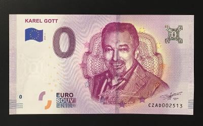 0 Euro Souvenir bankovka KAREL GOTT - 80. narozeniny - 2019 - TOP