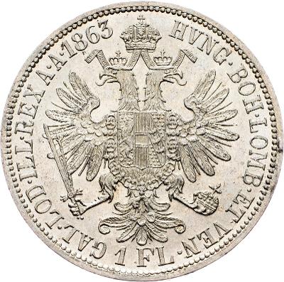 52. František Josef I., 1 Zlatník 1863 A - Vídeň !