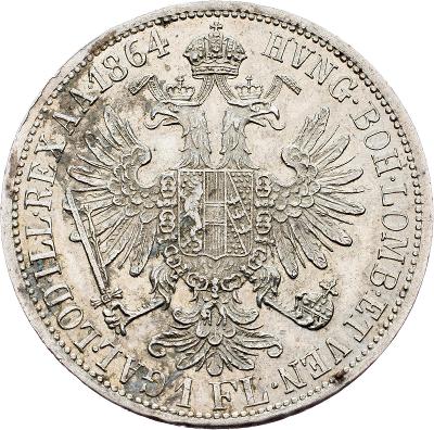 53. František Josef I., 1 Zlatník 1864 A - Vzácný !