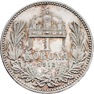 61. František Josef I., 1 Koruna 1913 KB - Velmi Vzácná !