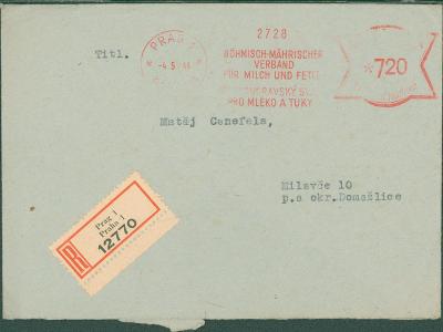 12B1342 Dopis - frankotyp Českomoravský svaz pro mléko a tuky