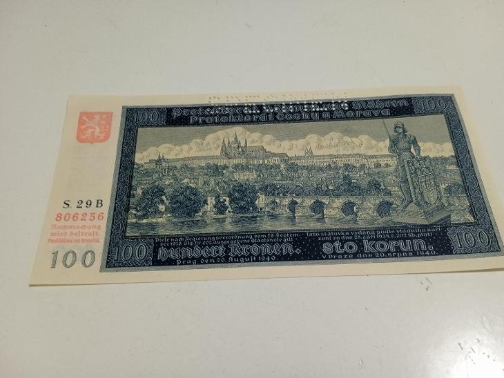 100 KORUN 1940 PROTEKTORÁT  UNC perf. - Bankovky