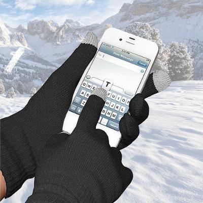 : Zimní RUKAVICE pro smartphone UNI / černé - dotykové/ NOVÉ / OD 1 .-
