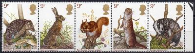 Velká Británie-Fauna 1977**  Mi.745-749 / 2,50 €