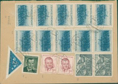 10B5257 Dopis Heřmaničky - Holostřevy, inflační frankatura známek