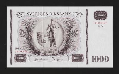 ŠVÉDSKO - SWEDEN - 1000 korun,1973 - stav UNC ( XF )