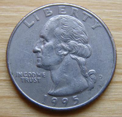 Mince USA - 1/4 dollar 1995 Denver; stav viz fota