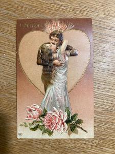 3D pohlednice “Láska” 1908