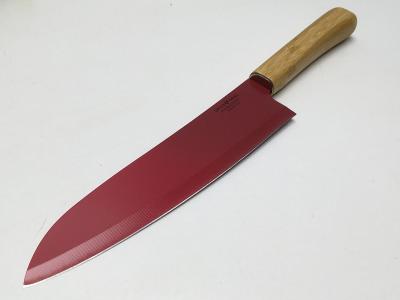 Dlouhý kuchyňský nůž, rukojeť z bambusového dřeva, nový